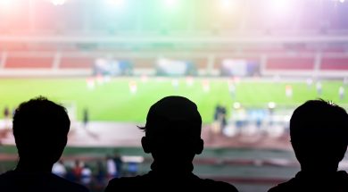 watching football game